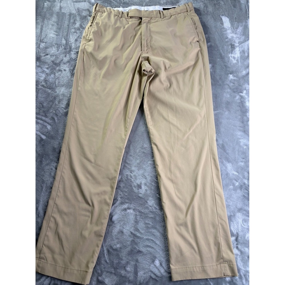 Rlx Ralph Lauren Tailored Fit Men's Pants Size 36 Tan Rear Button Pockets